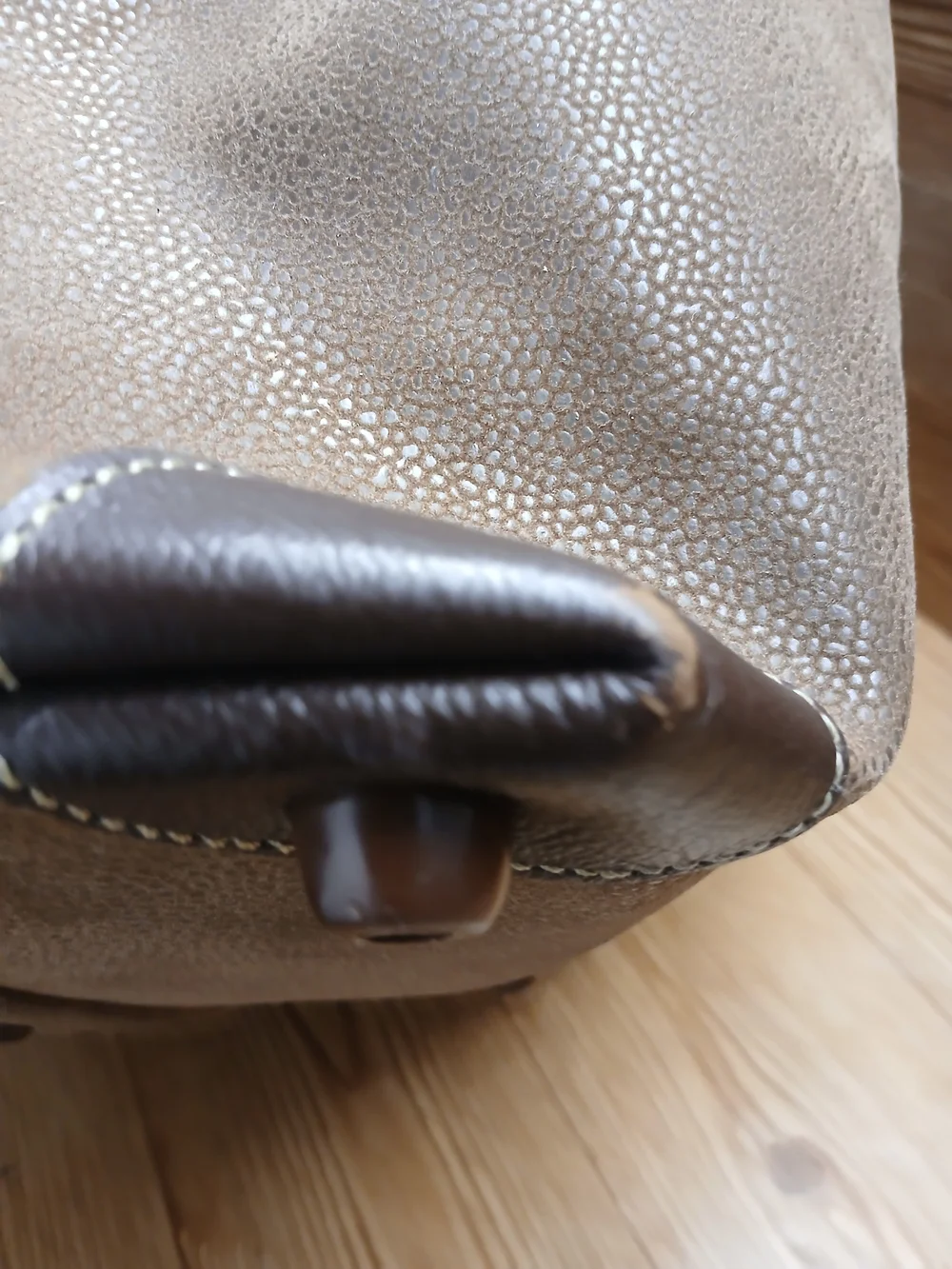 Bric's Taupe-Brown Weekender Duffel with Dark Brown Trim